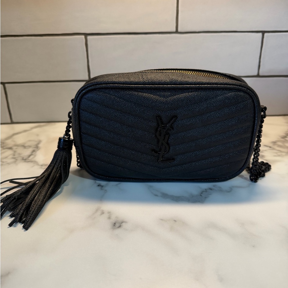 Yves Saint Laurent Black Lou Mini Camera Bag - Picture 11 of 11